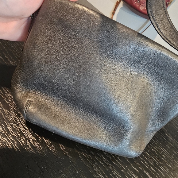 EUC Mini Coach Black Leather Shoulder Bag - Picture 9 of 10